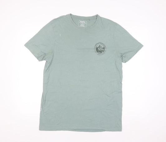 Mountain Warehouse Men’s Green Outdoor Graphic T-Shirt Size L Cotton