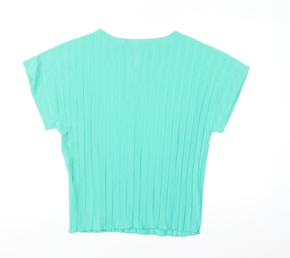 Gallery Women’s Green Short Sleeve Polyester Blouse Size S