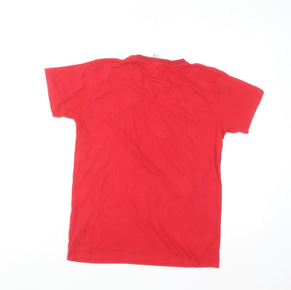 Força Portugal Boys Red Ronaldo Graphic T-Shirt 12-14 Years Cotton Casual
