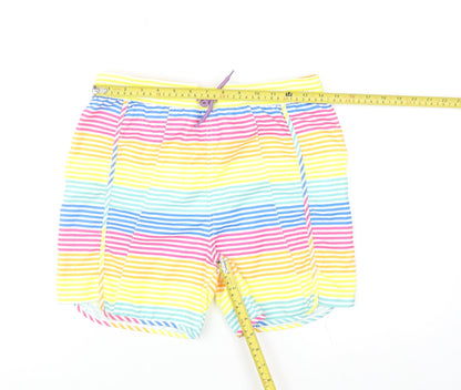 Mountain Warehouse Boys Multicoloured Striped Swim Shorts 6-7 Years Quick Dry