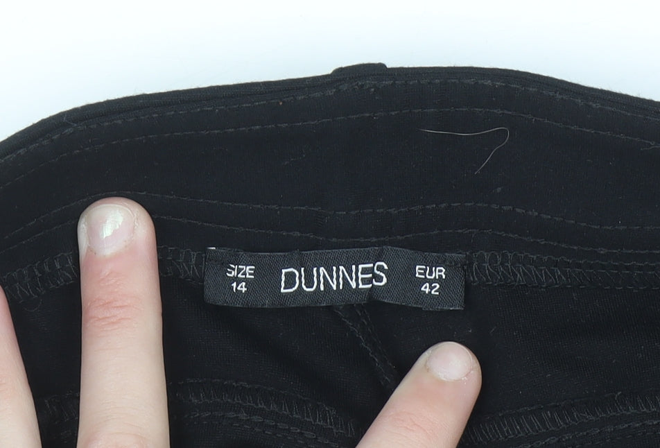 Dunnes Women Black Size 14 Stretch Jegging Slim Fit Trousers