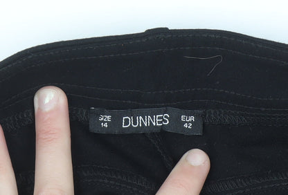 Dunnes Women Black Size 14 Stretch Jegging Slim Fit Trousers