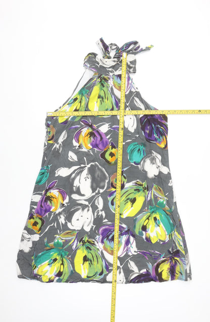 Dolce Vita Women’s Multicoloured Floral Halter Neck Shift Dress Size 12