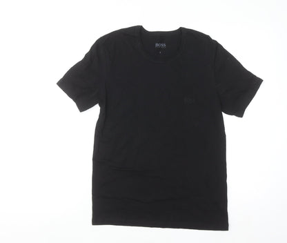BOSS Men's Black Cotton Crew Neck Short Sleeve T-Shirt Size S