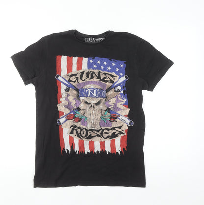 Guns N' Roses Men's Black Band Graphic T-Shirt Size S Rock Style