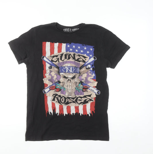 Guns N' Roses Men's Black Band Graphic T-Shirt Size S Rock Style