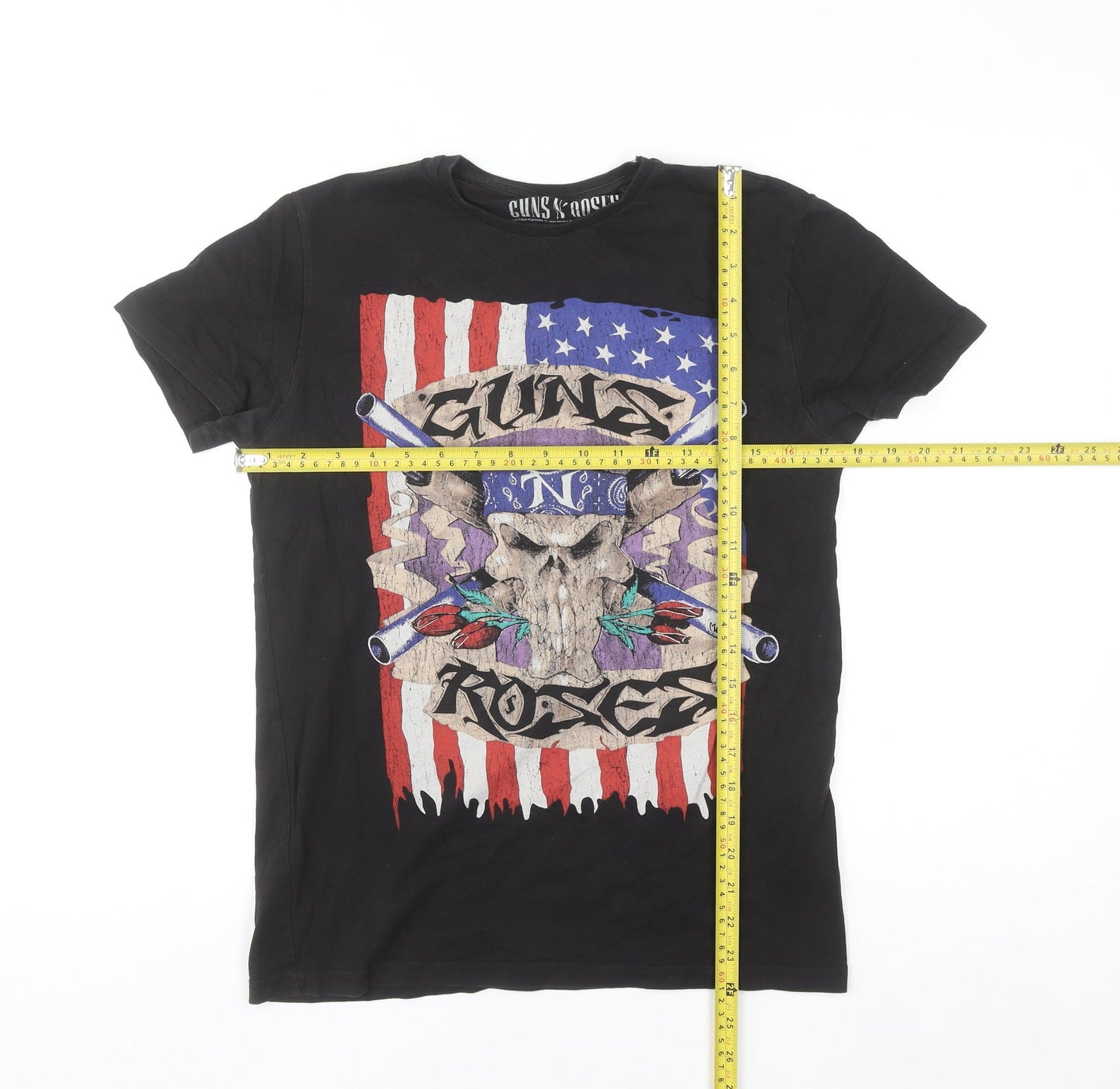 Guns N' Roses Men's Black Band Graphic T-Shirt Size S Rock Style