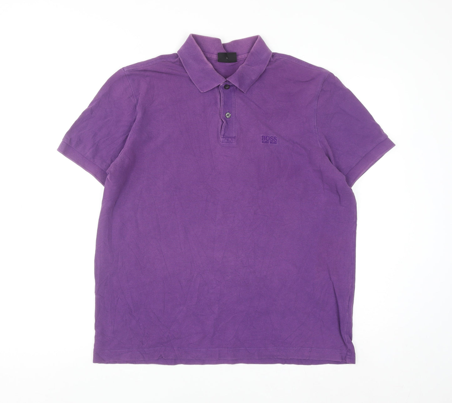 Hugo Boss Men’s Purple Cotton Short Sleeve Polo Shirt Size L
