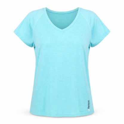 Reebok Women Blue Sports T-Shirt Small Moisture Wicking
