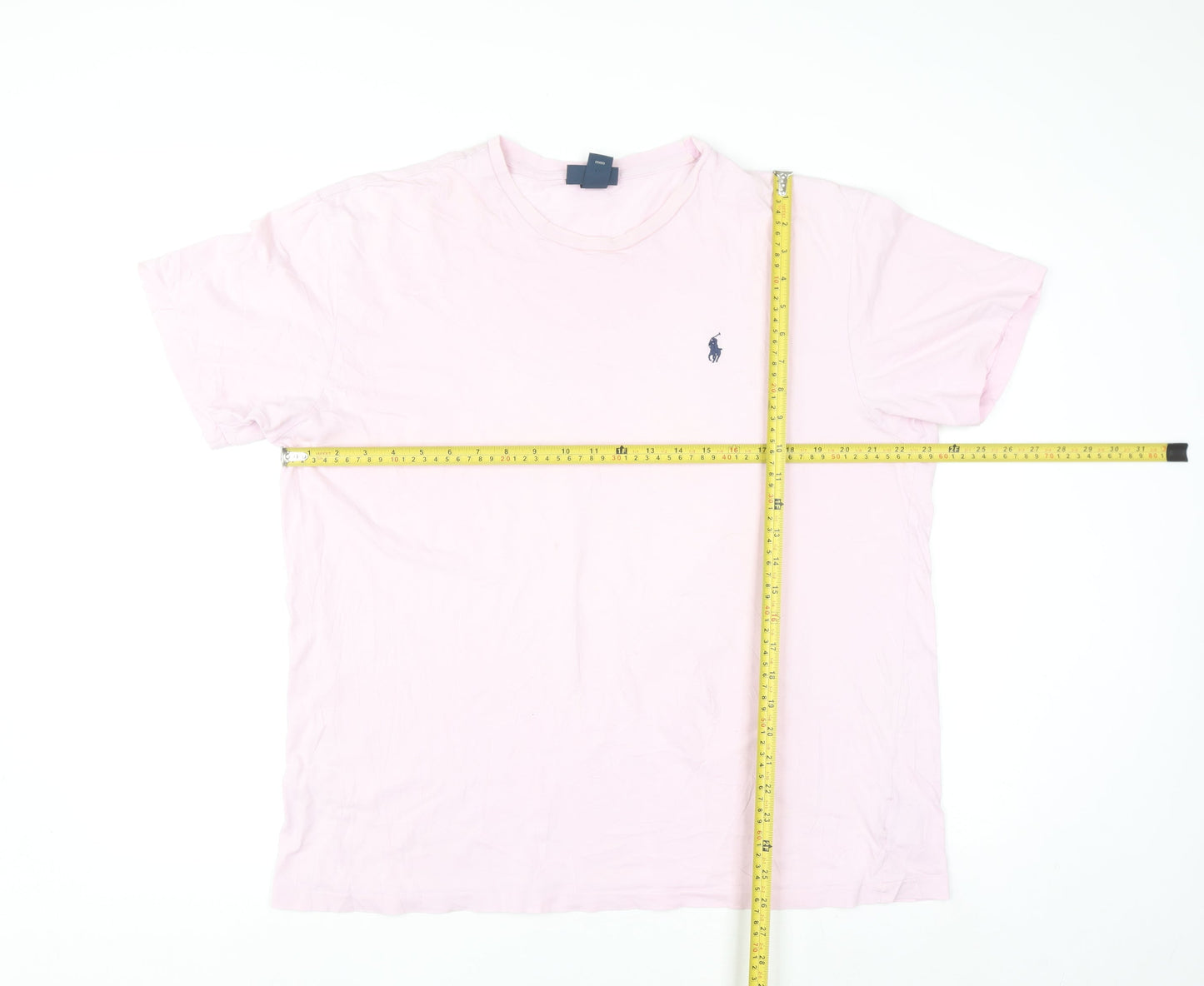 Polo Ralph Lauren Men's Pink Crew Neck Cotton T-Shirt Size L