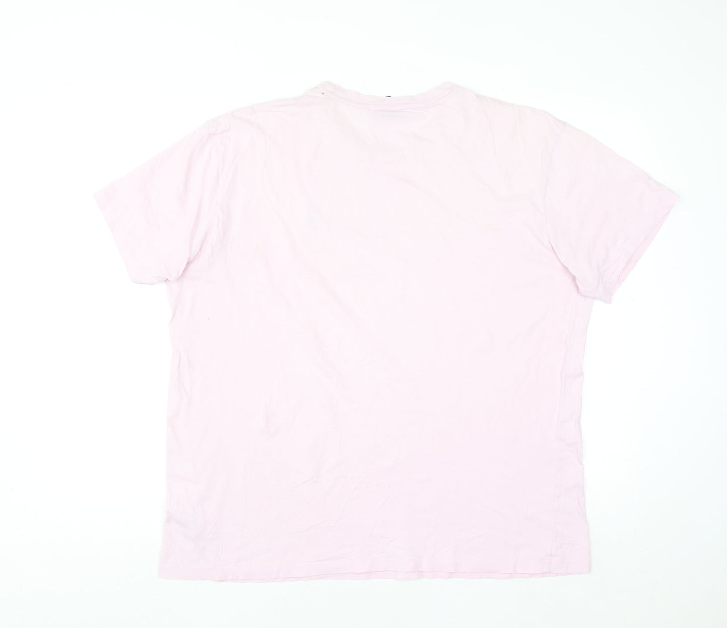 Polo Ralph Lauren Men's Pink Crew Neck Cotton T-Shirt Size L