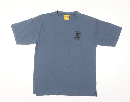 WAIWURRIE Men's Blue Graphic Cotton T-Shirt Medium Vintage Style