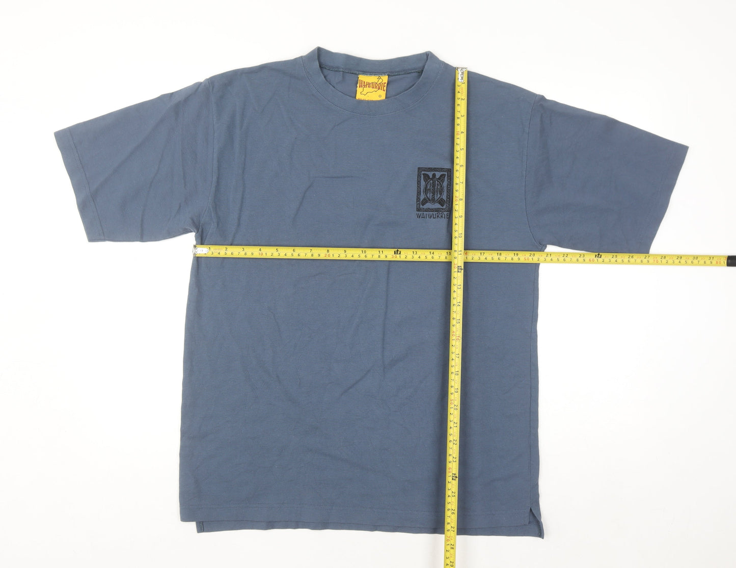 WAIWURRIE Men's Blue Graphic Cotton T-Shirt Medium Vintage Style