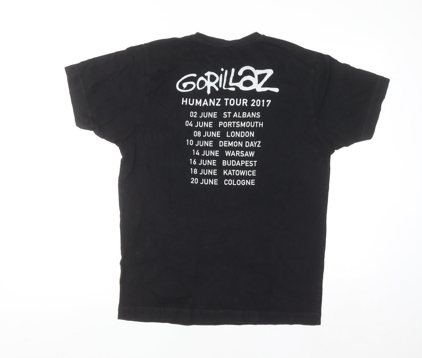 G Foot Men’s Black Gorillaz Humanz Tour 2017 Cotton T-Shirt M