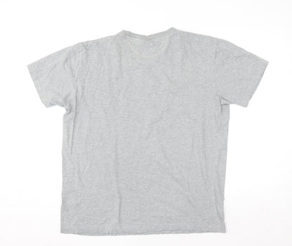 FILA Men's Grey XL Short Sleeve Cotton Graphic T-Shirt