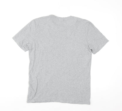 Hugo Boss Men's Grey Cotton Crew Neck Short Sleeve T-Shirt Size S