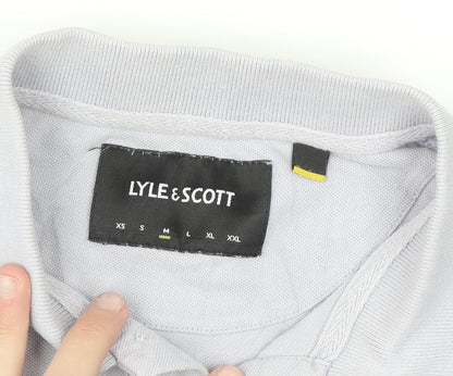 Lyle & Scott Men's Grey M Cotton Polo Shirt Short Sleeve Classic Fit