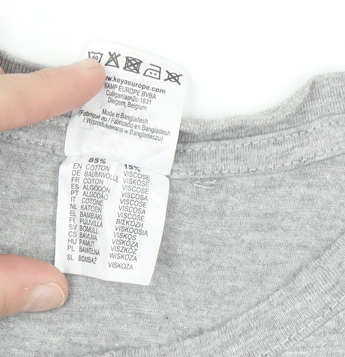 Keya Men’s Grey 3XL Cyprus Graphic Crew Neck T-Shirt