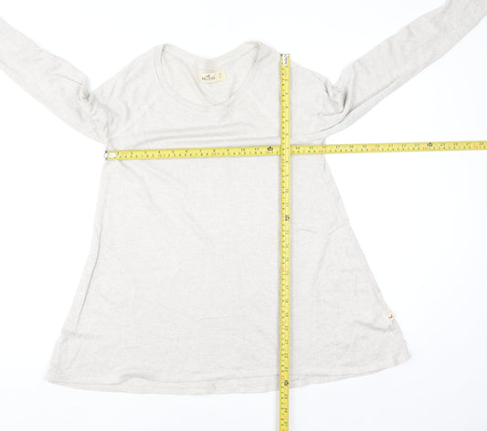 Hollister Women's Beige Long Sleeve Pullover Jumper Size S