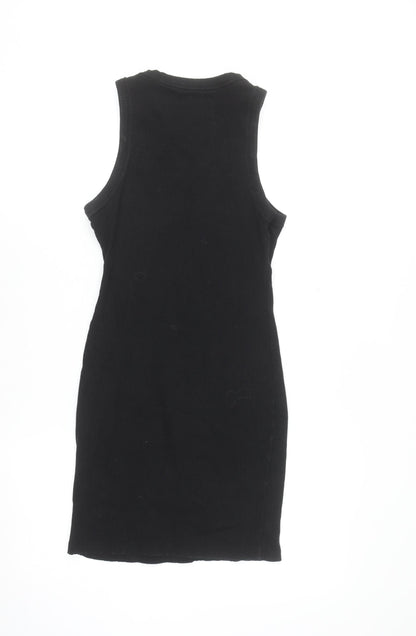 Bershka Women’s Black Sleeveless Bodycon Short Dress Size 12