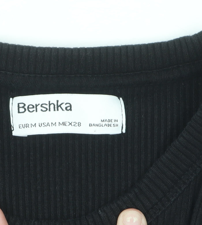 Bershka Women’s Black Sleeveless Bodycon Short Dress Size 12