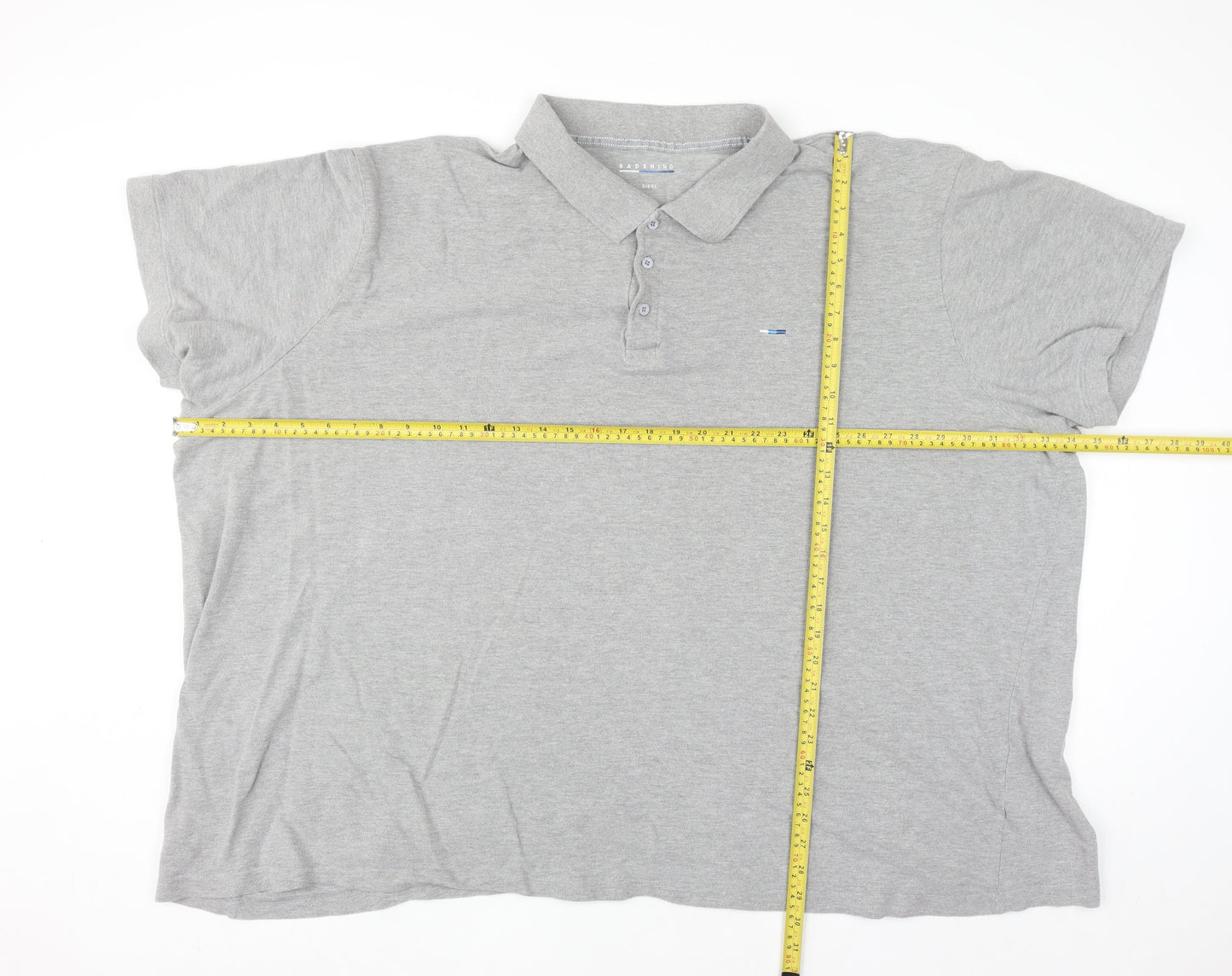 BadRhino Men's Grey 5/6XL Big & Tall Cotton Blend Polo Shirt