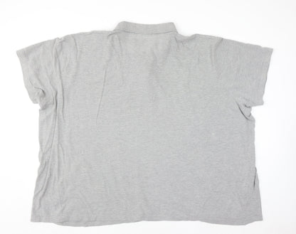 BadRhino Men's Grey 5/6XL Big & Tall Cotton Blend Polo Shirt