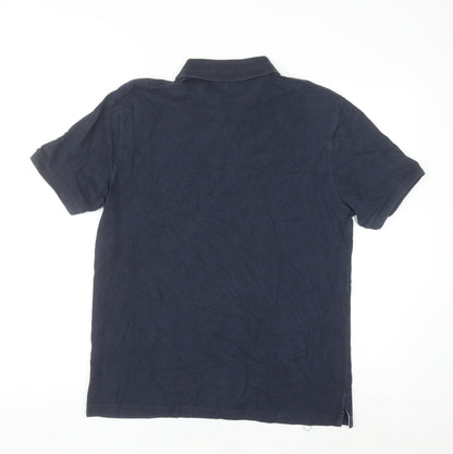 Hackett London Men's Blue Slim Fit Polo Shirt Size L Cotton