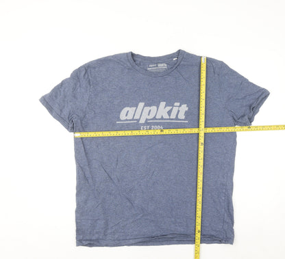 Alpkit Men's Blue Organic Cotton XL Crew Neck T-Shirt
