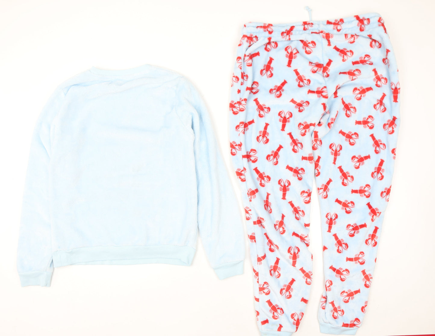 Savida Women’s Blue Lobster Fleece Pyjama Set Size 14
