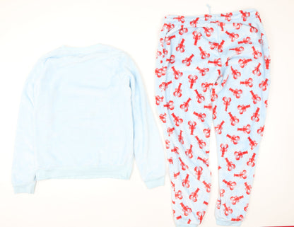 Savida Women’s Blue Lobster Fleece Pyjama Set Size 14