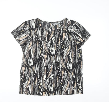 Soaked In Luxury Women's Multicoloured Abstract Blouse Size M