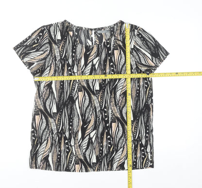 Soaked In Luxury Women's Multicoloured Abstract Blouse Size M