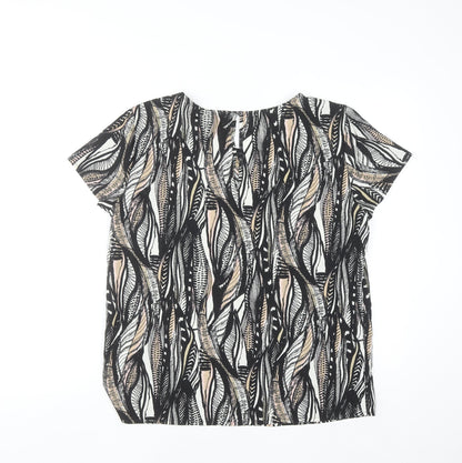 Soaked In Luxury Women's Multicoloured Abstract Blouse Size M