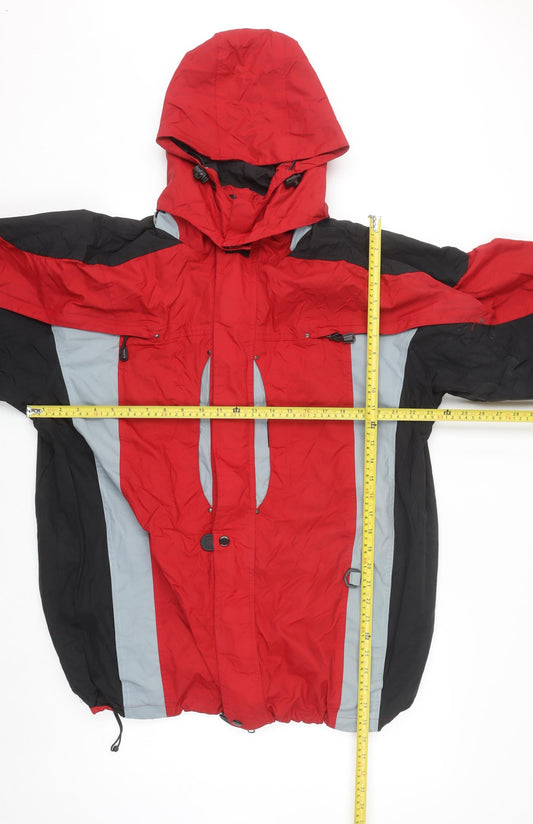 YDI Men's Red XL Hooded Waterproof Windproof Parka Jacket