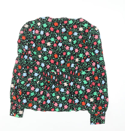 Dunnes Women’s Multicoloured Floral Viscose Blouse Size M Long Sleeve