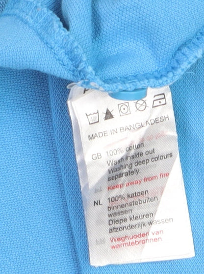Pierre Cardin Men's Blue Regular Fit Cotton Polo Shirt Size L