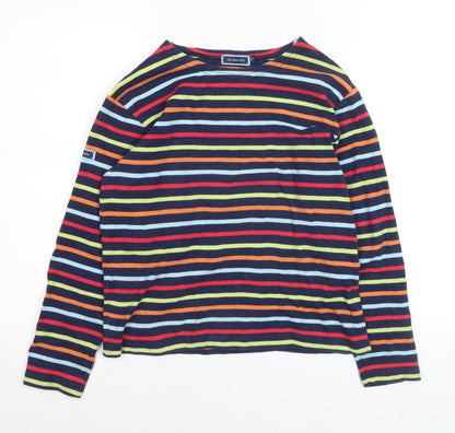 Les Trois Mats Women’s Multicoloured Striped Cotton Long Sleeve T-Shirt M