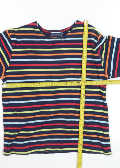 Les Trois Mats Women’s Multicoloured Striped Cotton Long Sleeve T-Shirt M