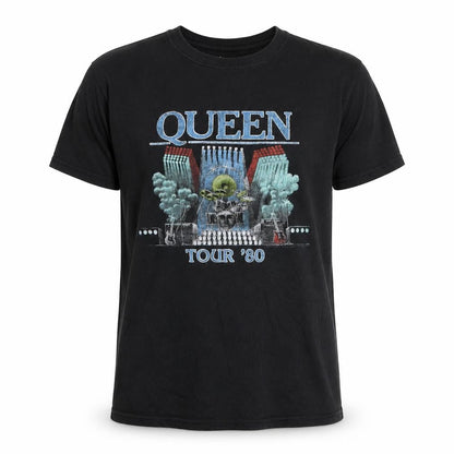 Queen Official Merch Men's Black Medium 80s Rock Band T-Shirt