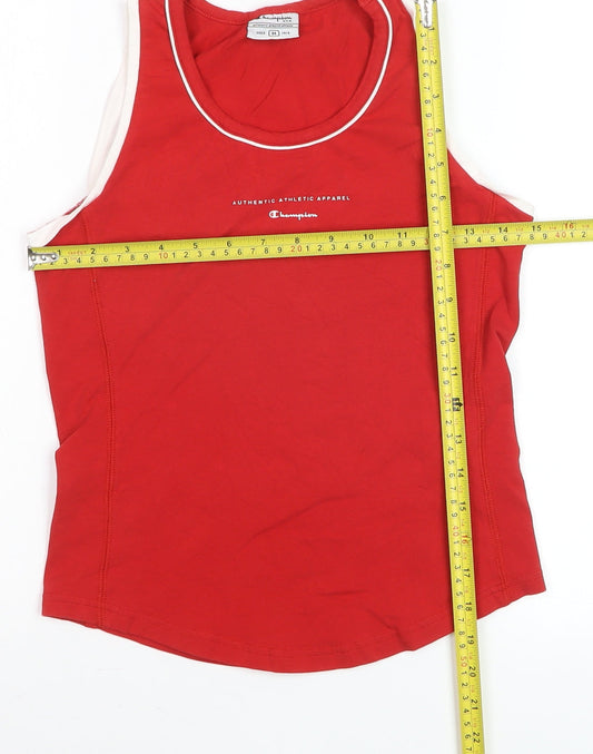 Champion Women's Red Racerback Tank Top M Slim Fit Activewear