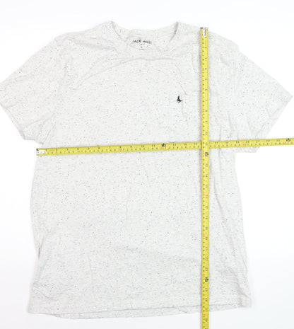 Jack Wills Men's Grey Speckled Slim Fit Crew Neck T-Shirt XL