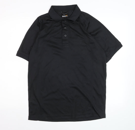 Regatta Professional Men's Black Polo Shirt Medium Moisture Wicking