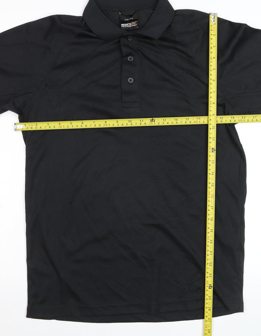 Regatta Professional Men's Black Polo Shirt Medium Moisture Wicking