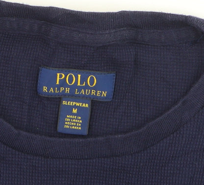 Ralph Lauren Men's Blue Long Sleeve Cotton Knit Top M