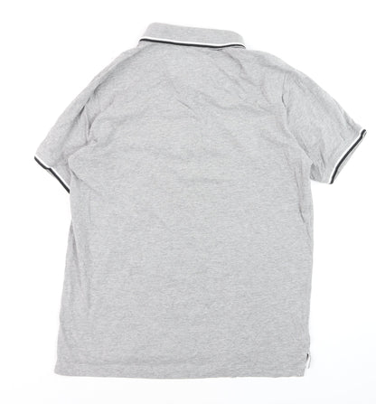 Cerruti 1881 Men's Grey Regular Fit Cotton Polo Shirt L