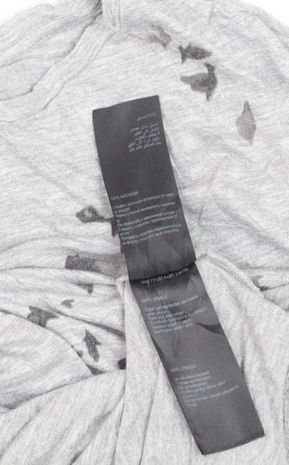 Mint Velvet Women's Grey Bird Print Viscose T-Shirt Size 10