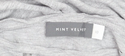 Mint Velvet Women's Grey Bird Print Viscose T-Shirt Size 10