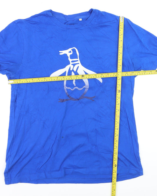Original Penguin Mens Blue XL Graphic Short Sleeve T-Shirt