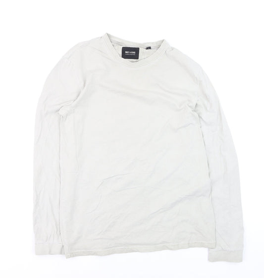 ONLY & SONS Men's Beige Cotton Long Sleeve Casual Top M